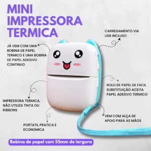 Mini Impressora Térmica Portátil